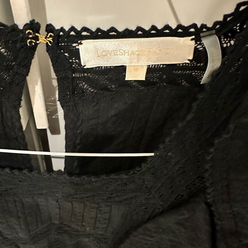 LoveShackFancy brand new without tags black mini dress